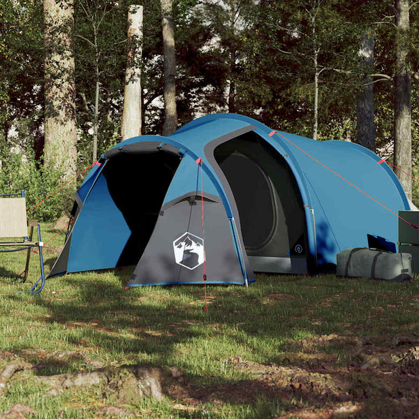 Wasserdichtes Tunnelzelt für 3 Personen, Blau