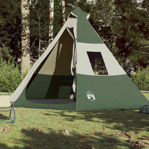 vidaXL Tipi Tent 7-Person Green Waterproof