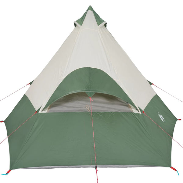 vidaXL Tipi Tent 7-Person Green Waterproof