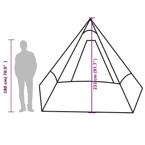 vidaXL 7-Person Tipi Tent Blue Waterproof