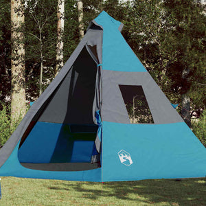 vidaXL 7-Person Tipi Tent Blue Waterproof