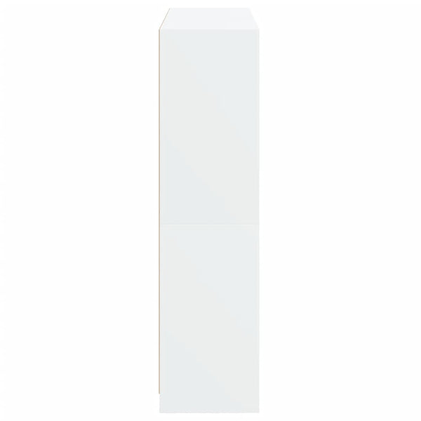 vidaXL Bookcase with Doors White 136x37x142 cm Engineered Wood