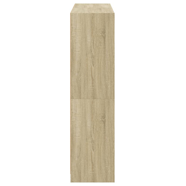 vidaXL Book Cabinet with Doors Sonoma Oak 136x37x142cm Engineered Wood