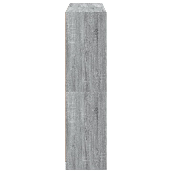 vidaXL Bookcase with Doors Sonoma Grey 136x37x142 cm Engineered Wood