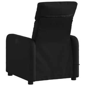 vidaXL Massage Recliner Black Faux Leather