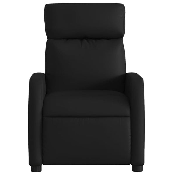 vidaXL Massage Recliner Black Faux Leather