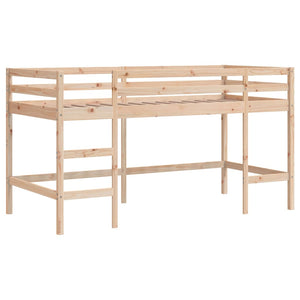 vidaXL Kids' Loft Bed with Tunnel Pink 80x200 cm Solid Pine Wood