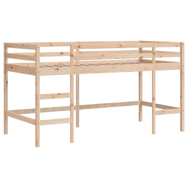 vidaXL Kids' Loft Bed with Tunnel Pink 80x200 cm Solid Pine Wood