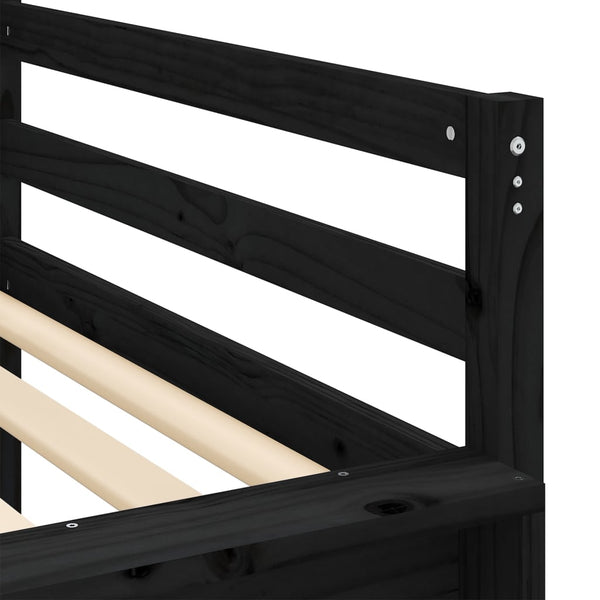 vidaXL Kids Loft Bed with Tower Pink 80x200 cm Solid Pine Wood