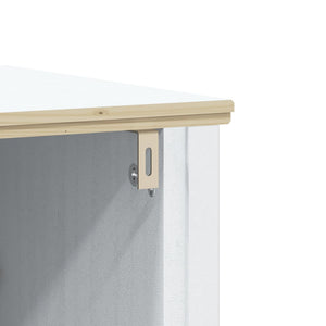 vidaXL 2-Piece Bathroom Furniture Set BERG White Solid Pine Wood