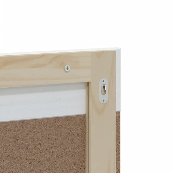 vidaXL 2-Piece Bathroom Furniture Set BERG White Solid Pine Wood