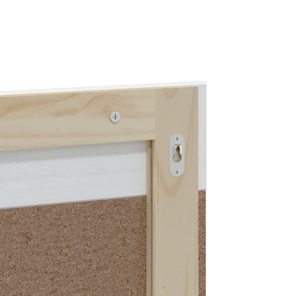 vidaXL 4-Piece Bathroom Furniture Set BERG White Solid Pine Wood