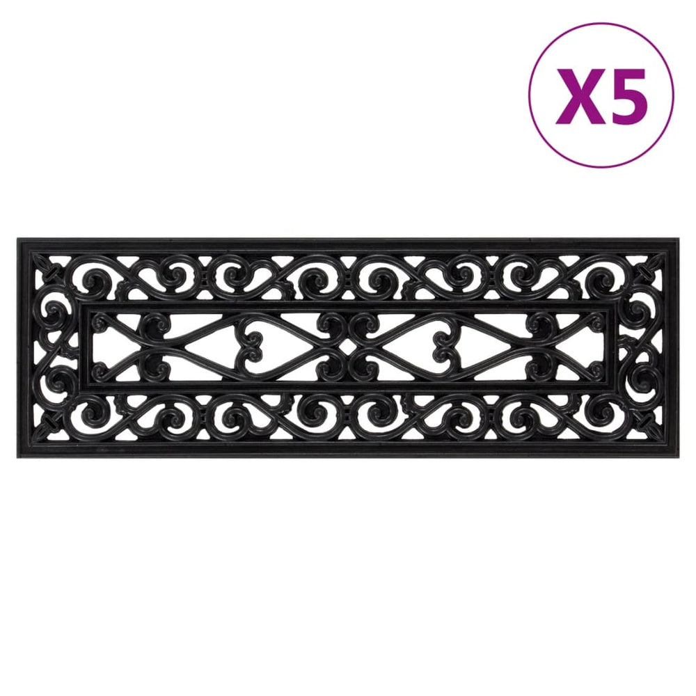 vidaXL Stair Treads 5 pcs. 25x75 cm Rubber