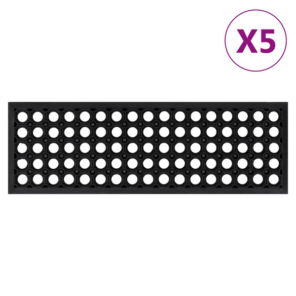 vidaXL Stair Treads 5 pcs. 25x75 cm Rubber