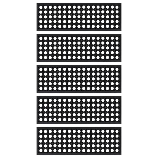 vidaXL Stair Treads 5 pcs. 25x75 cm Rubber