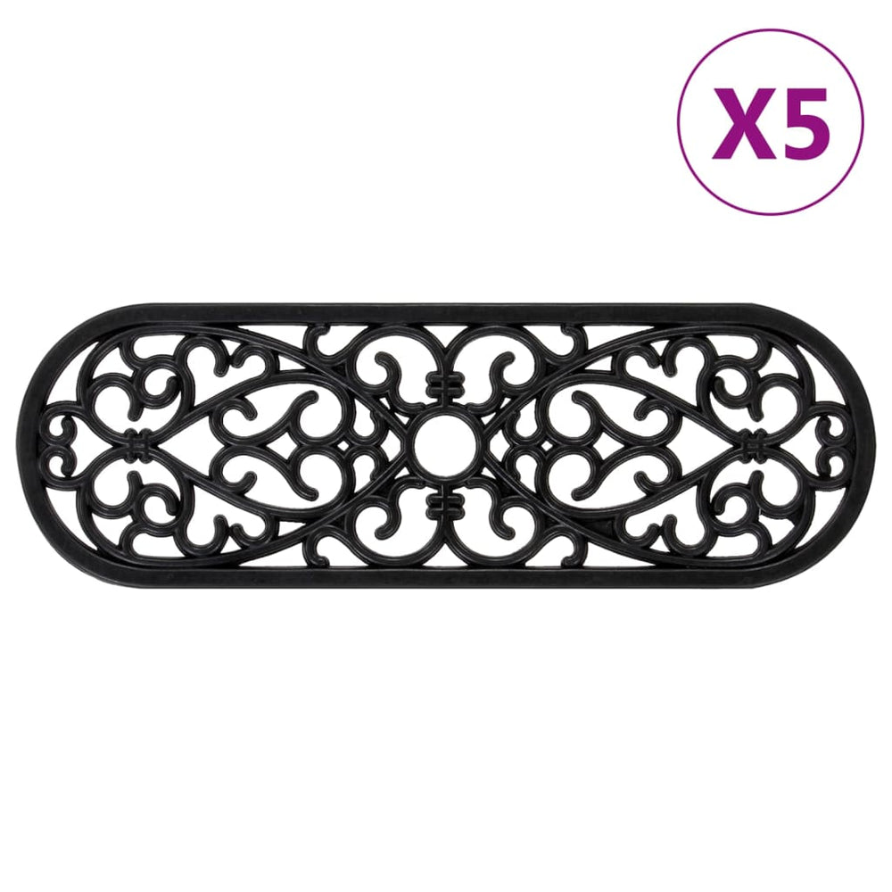 vidaXL Stair Treads 5 pcs. 25x75 cm Rubber