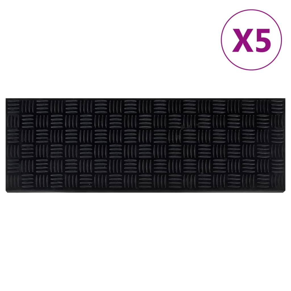 vidaXL Stair Treads 5 pcs. 25x75 cm Rubber