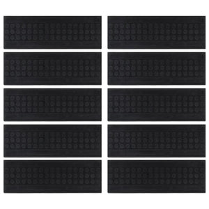 vidaXL Stair Mats 10 pcs 25x75 cm Rubber