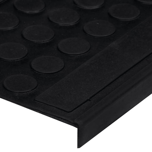 vidaXL Stair Mats 10 pcs 25x75 cm Rubber