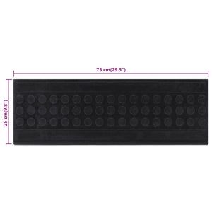 vidaXL Stair Mats 10 pcs 25x75 cm Rubber