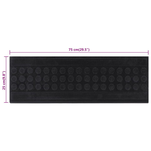 vidaXL Stair Mats 10 pcs 25x75 cm Rubber