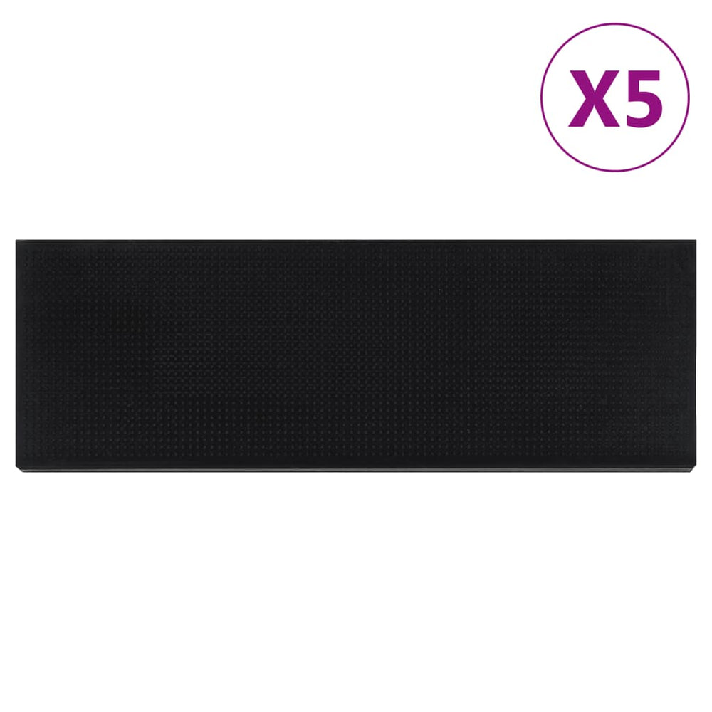 vidaXL Stair Treads 5 pcs. 25x75 cm Rubber