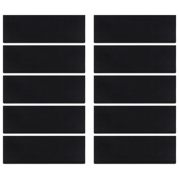 vidaXL Stair Mats 10 pcs 25x75 cm Rubber