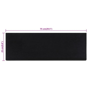 vidaXL Stair Mats 10 pcs 25x75 cm Rubber
