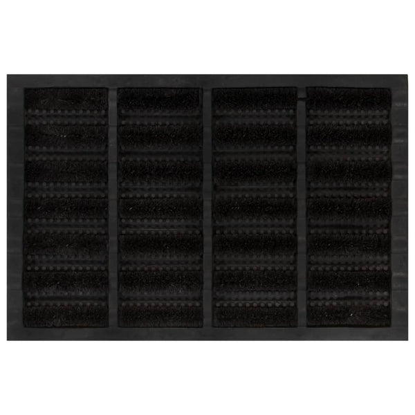 vidaXL Doormat Rectangular 40x60 cm Rubber and Coir