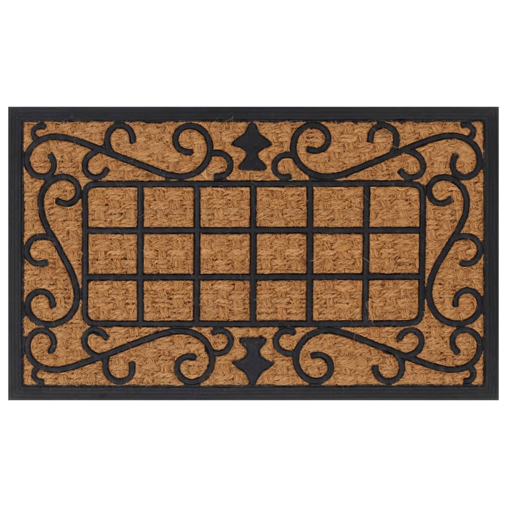 vidaXL Doormat Rectangular 45x75 cm Rubber and Coir