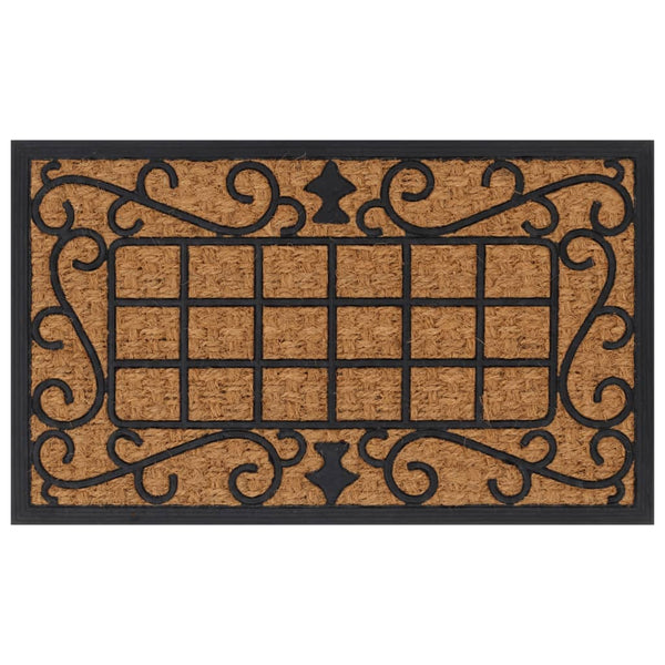 vidaXL Doormat Rectangular 45x75 cm Rubber and Coir