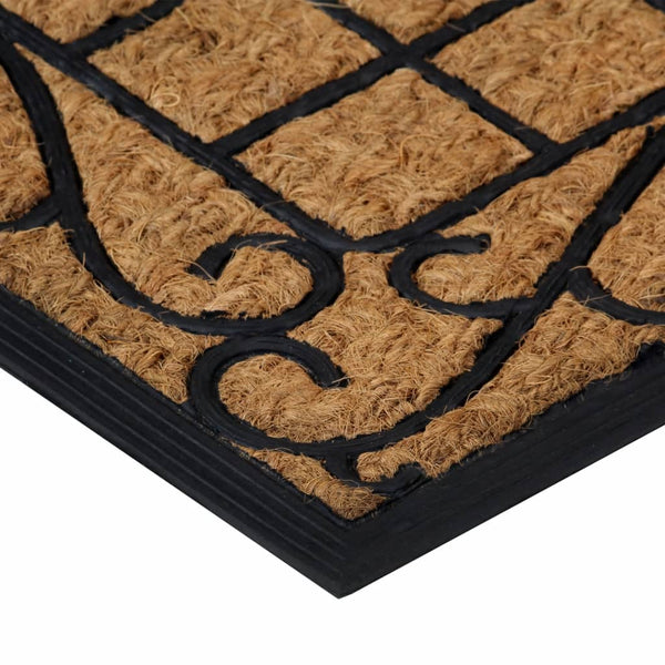 vidaXL Doormat Rectangular 45x75 cm Rubber and Coir