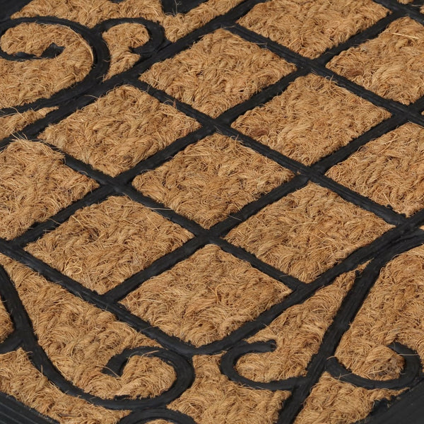 vidaXL Doormat Rectangular 45x75 cm Rubber and Coir