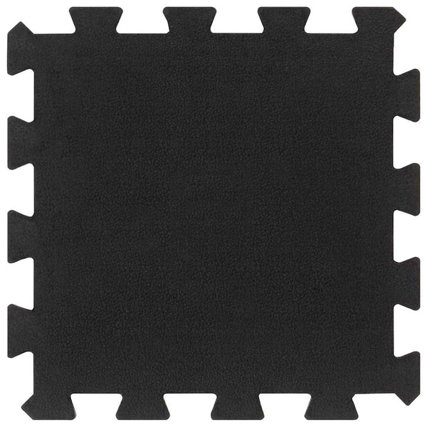 vidaXL Rubber Floor Tiles 16 pcs Black 16 mm 30x30 cm