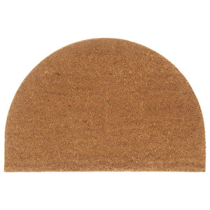 vidaXL Natural Half-Round Doormat 60x90 cm Coir Tufted