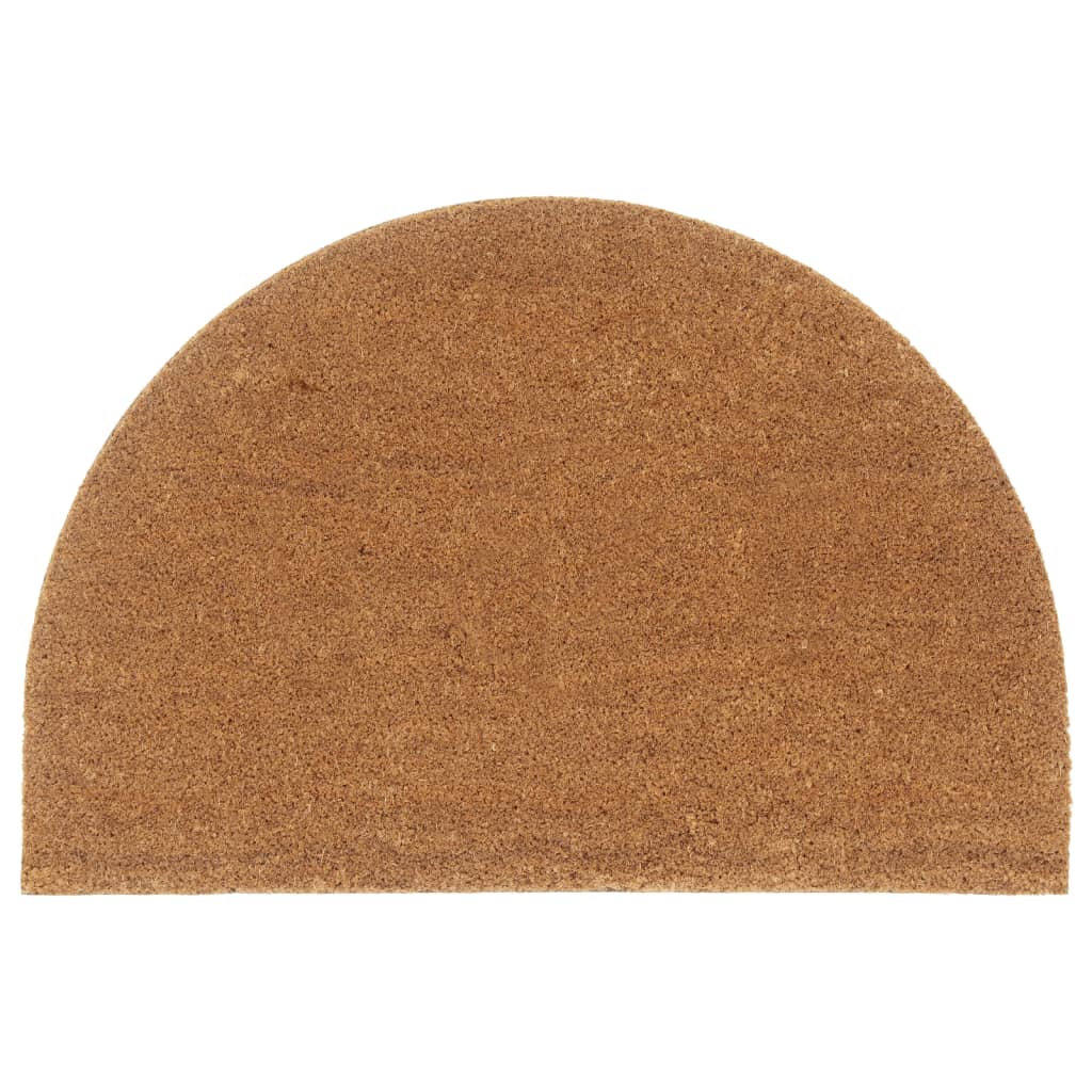 vidaXL Natural Half-Round Doormat 60x90 cm Coir Tufted
