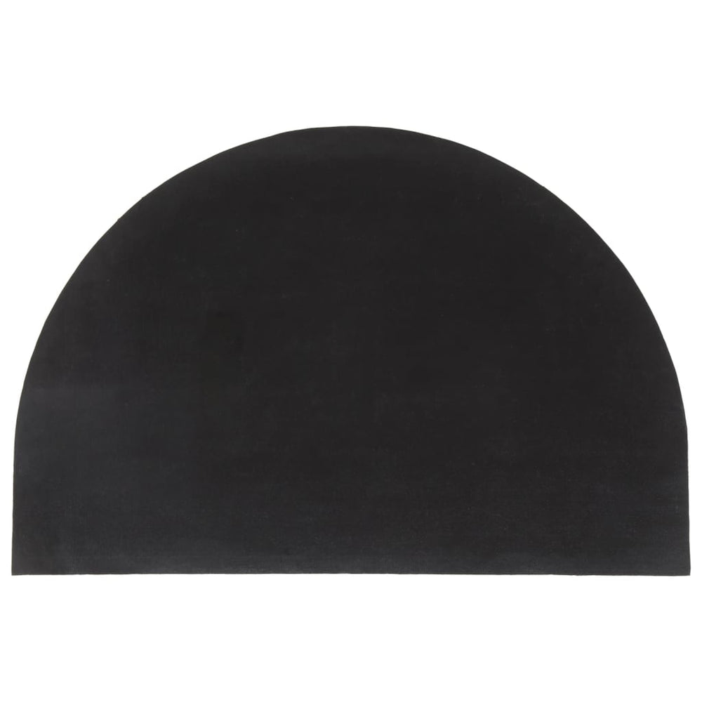 vidaXL Natural Half-Round Doormat 60x90 cm Coir Tufted