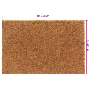 vidaXL Doormat Natural 65x100 cm Coir Tufted