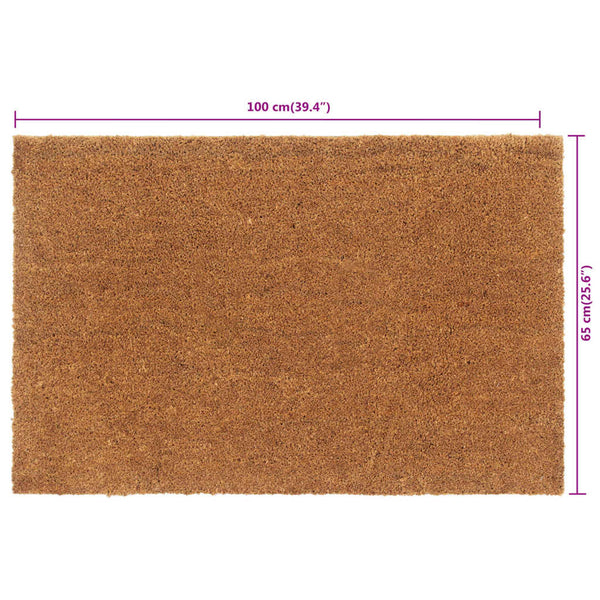 vidaXL Doormat Natural 65x100 cm Coir Tufted