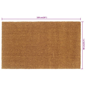 vidaXL Doormat Natural 90x150 cm Coir Tufted