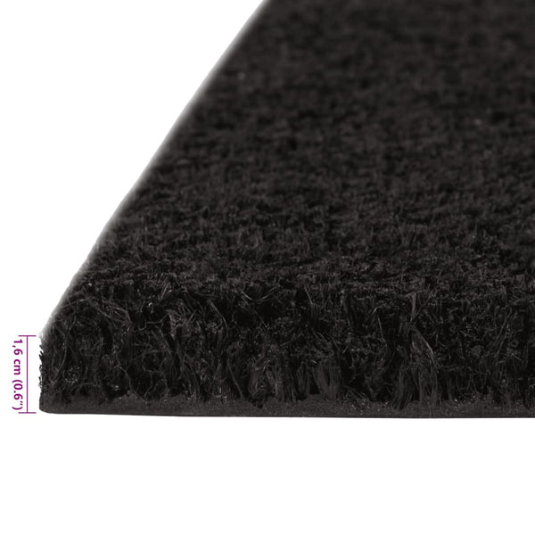 vidaXL Doormats 5 pcs. Black 40x60 cm Coir Tufted