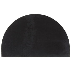 vidaXL Doormat Black Semi-circular 50x80 cm Coir Tufted