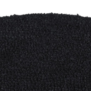 vidaXL Doormat Black Semi-circular 50x80 cm Coir Tufted
