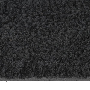 vidaXL Doormat Black Semi-circular 50x80 cm Coir Tufted