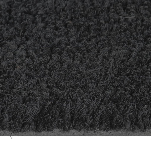 vidaXL Doormat Black Semi-circular 50x80 cm Coir Tufted