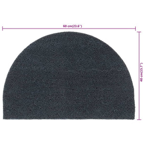 vidaXL Door Mat Dark Gray Half-Round 40x60 cm Coir Tufted