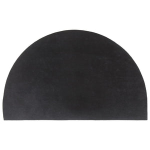 vidaXL Half-Round Doormat Dark Grey 50x80 cm Coir Tufted