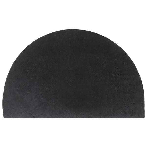 vidaXL Half-Round Doormat Dark Grey 50x80 cm Coir Tufted