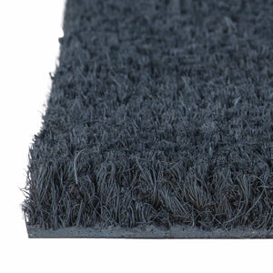 vidaXL Half-Round Doormat Dark Grey 50x80 cm Coir Tufted