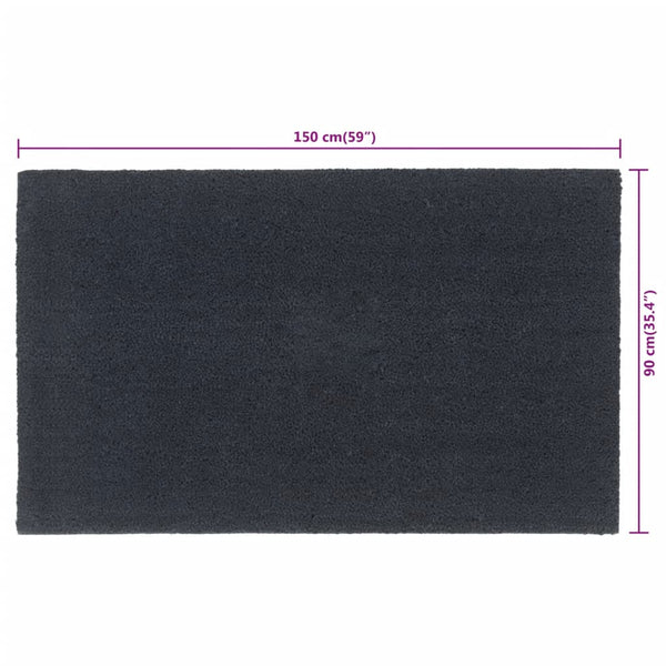 vidaXL Doormat Dark Grey 90x150 cm Coir Tufted